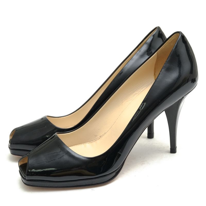 Prada Pumps Shoes Women Womens Patent Leather Enamel Patent Leather Genuine